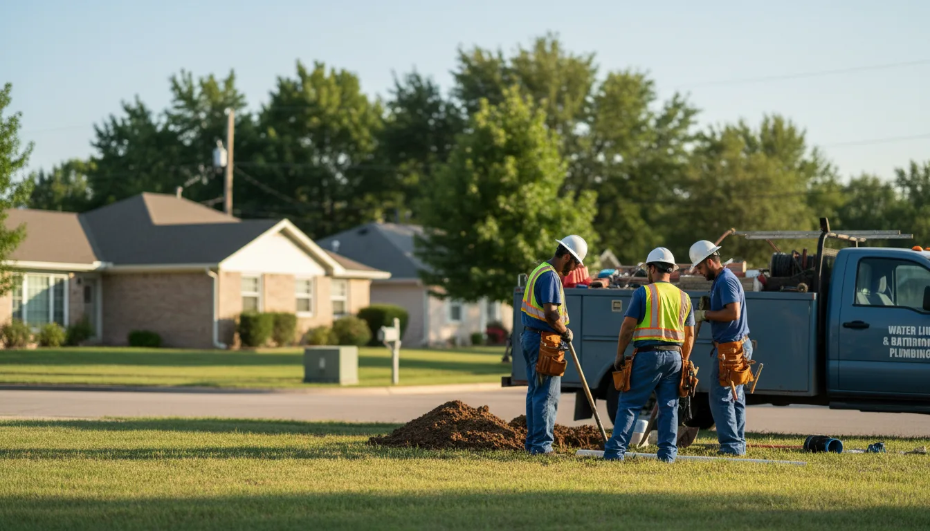 Residential water line and bathroom plumbing service in Berne, IN